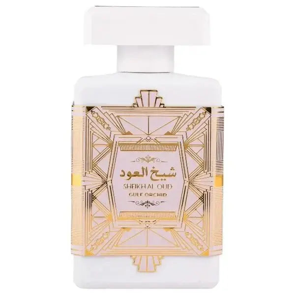Gulf Orchid Sheikh Al Oud White Eau De Parfum 100 ml, elegant and refined oud fragrance for personal use from The Oud Library