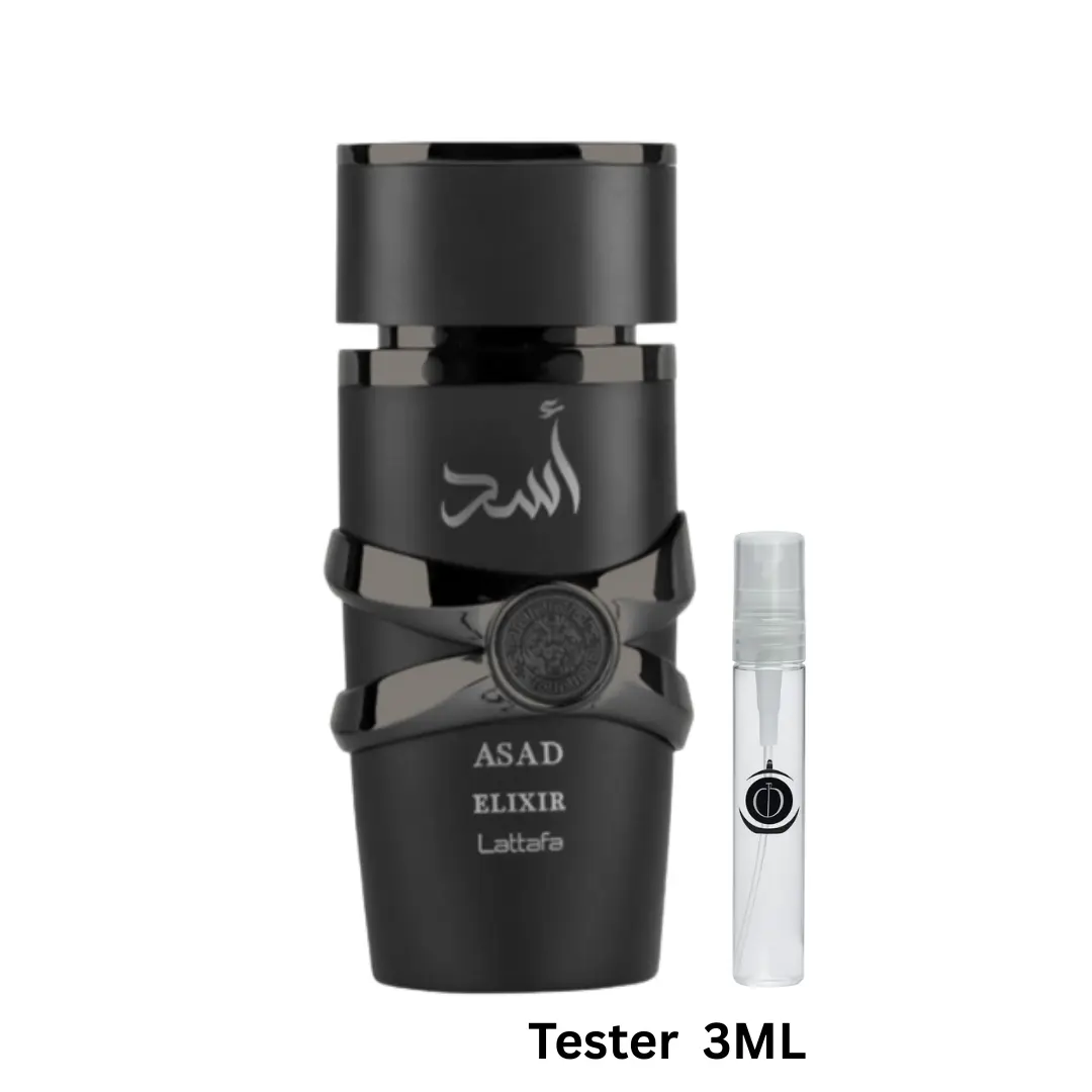 Lattafa Asad Elixir EDP 3ML Tester - The Oud Library
