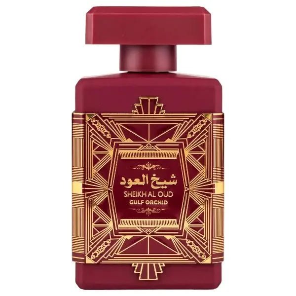 Gulf Orchid Sheikh Al Oud Red Eau De Parfum 100 ml, bold and luxurious oud fragrance for personal use from The Oud Library